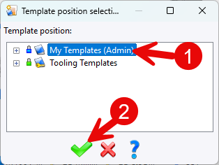Set template location