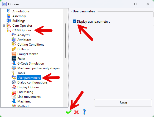 TopSolid Cam User Parameters