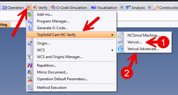 TopSolid Vericut Interface