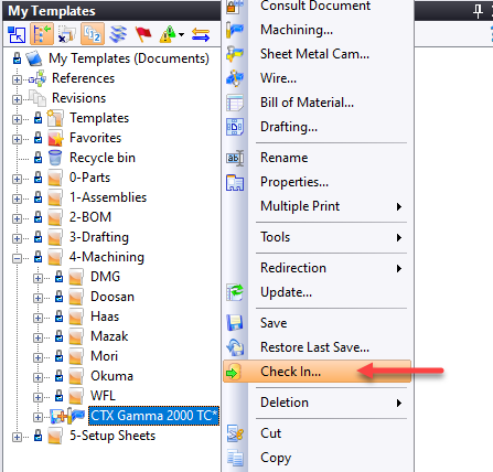 Creating a machine document template
